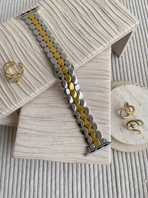 Hailey Silver/Gold Apple Watch Band Hailey Silver/Gold Apple Watch Band