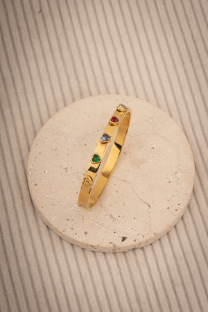 multicolour heart stone kada multicolour heart stone kada