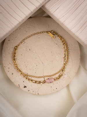 stone bracelet double layer stone bracelet double layer