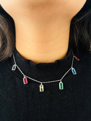 Silver crystal chain Silver crystal chain