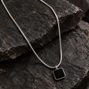 Black pendant chain men