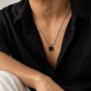 Black pendant chain men