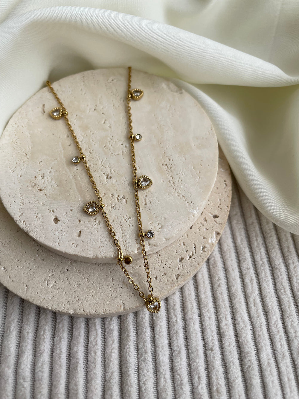 Lover White Heart Chain