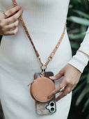 Brown Studded Phone Strap