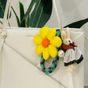 Puffy Flower Teddy Bag Charm