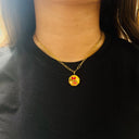 Chunky red stone chain