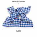 Square blue cherry scrunchie