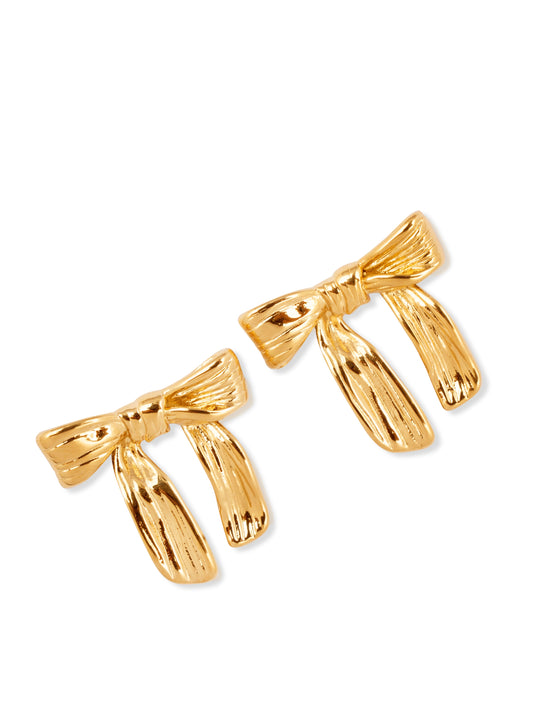 Bow studs earring