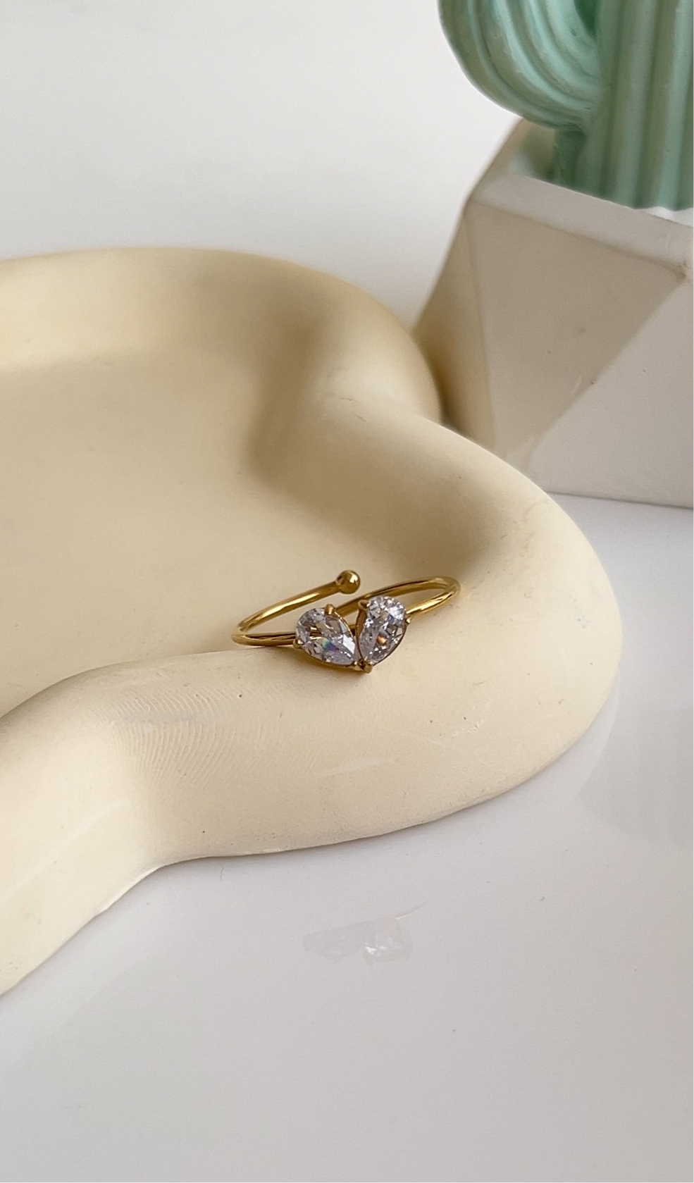 White Luv ring