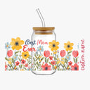 Floral Best Mom Ever Name Customisation