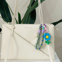 Blue Flower Pearl Bag Charm