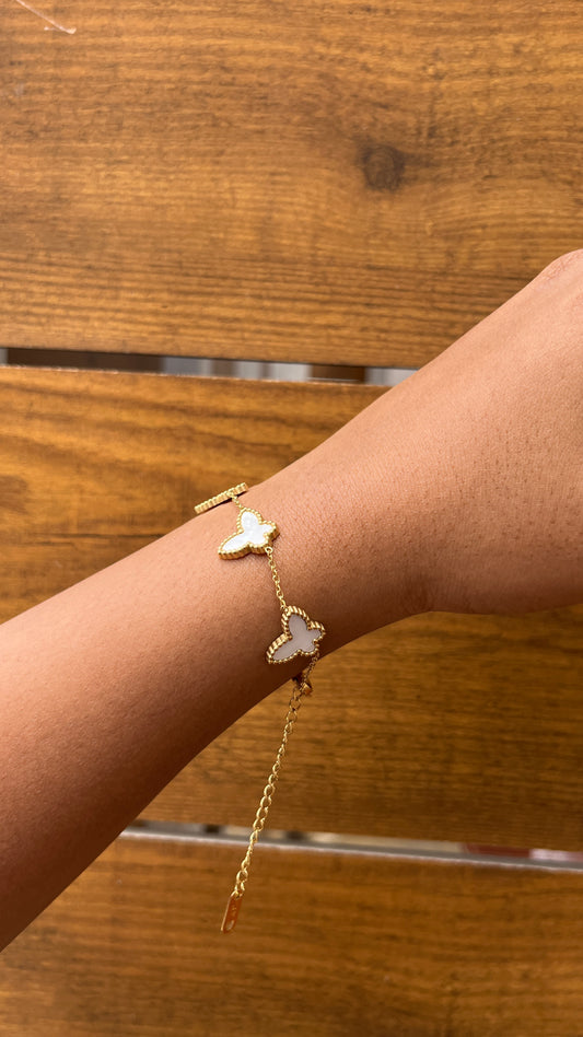 White butterfly bracelet