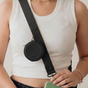 Black vegan Leather Strap