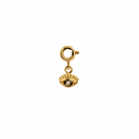 Charm yellow evil eye stone
