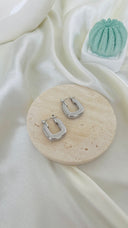 Silver Square lola hoops