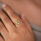 Butterfly stone ring