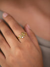 Butterfly stone ring