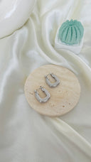 Silver Square lola hoops