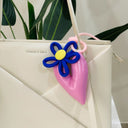 Puffy Heart Flower Bag Charm
