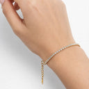 Thin tennis bracelet gold