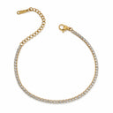 Thin tennis bracelet gold