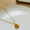Chunky red stone chain