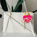 Pearl Bow Heart Charm