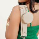 Cream Vegan Leather Phone Strap