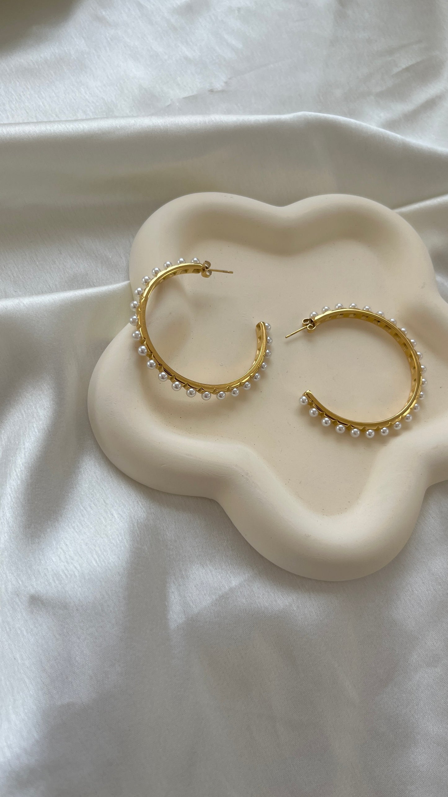 Pearl hoops big