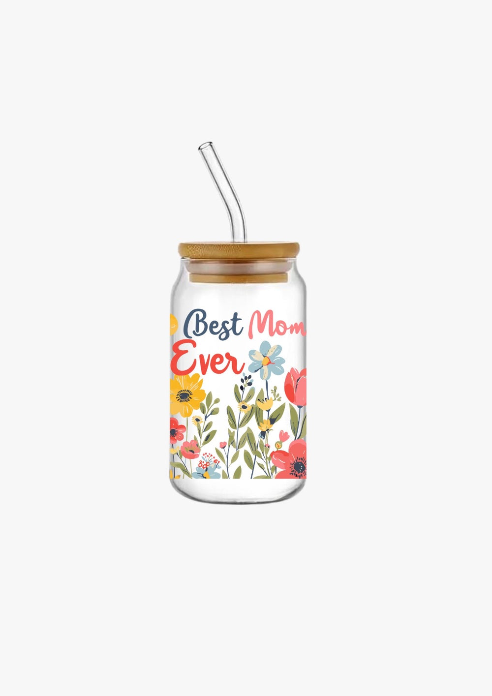 Floral Best Mom Ever Name Customisation