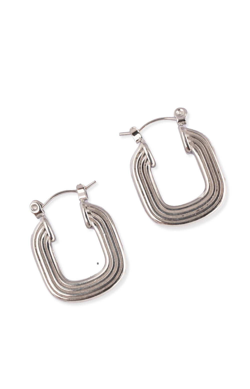 Silver Square lola hoops