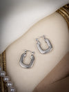 Silver Square lola hoops