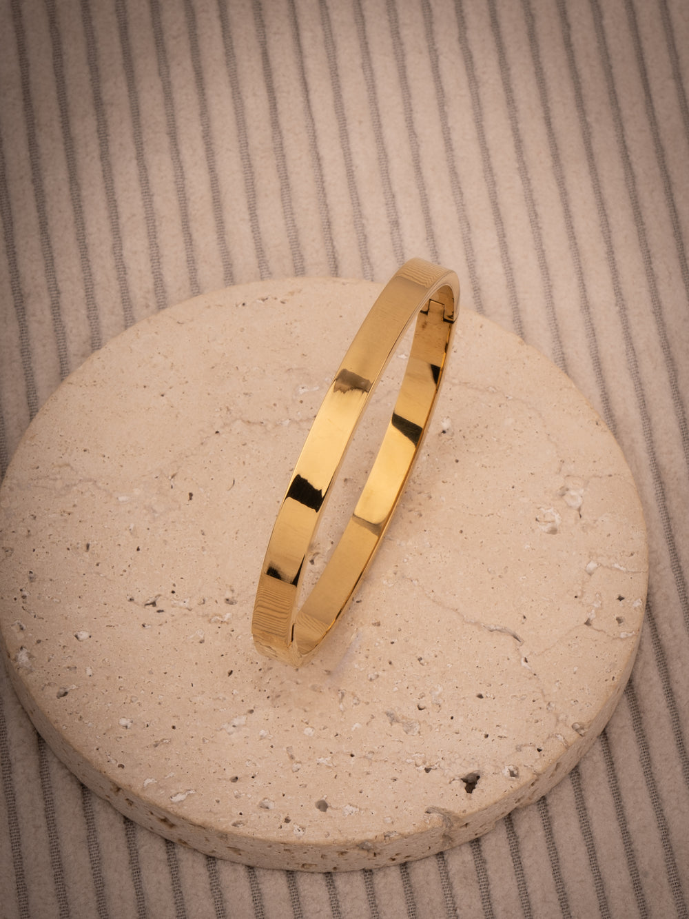 gold plain kada thick