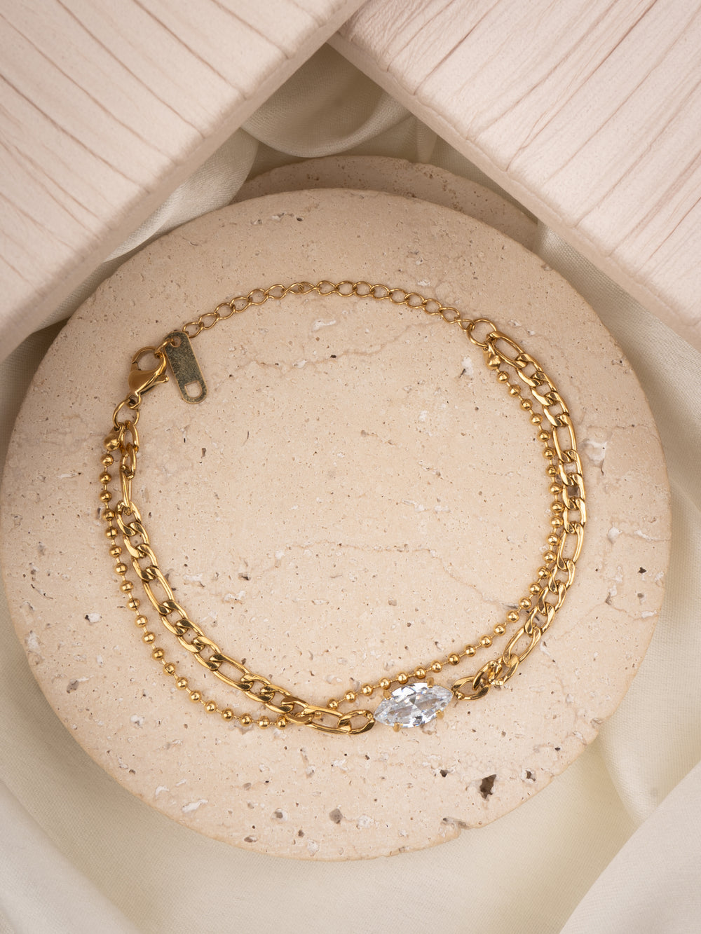 stone bracelet double layer