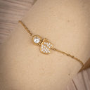 Ladybug stone bracelet