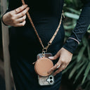 Brown Studded Phone Strap