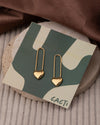 Safety pin heart Earrings