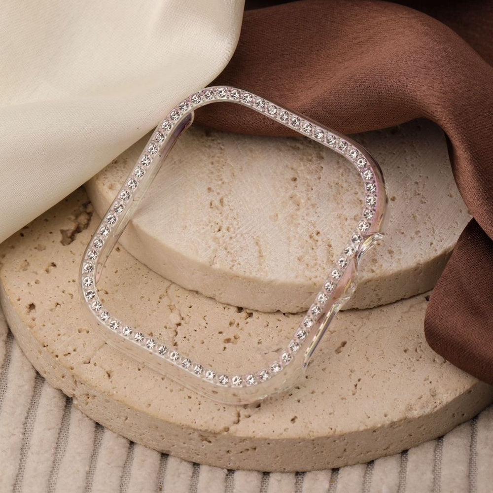White Glam Apple Watch Case