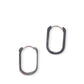 Silver square hoops