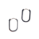 Silver square hoops