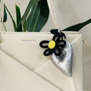 Puffy Heart Flower Bag Charm