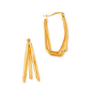 Tristar hoops gold big