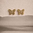 Butterfly Stone Studs