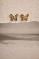 Butterfly Stone Studs