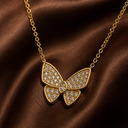 Big butterfly stone chain