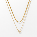 Round stone double layered chain