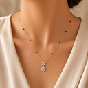 Flower teardrop mangalsutra
