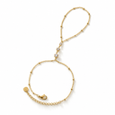 Three stone round hand chain