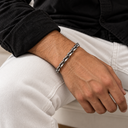 Coffee beans silver bracelet