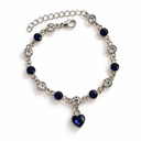 Navy blue heart bracelet